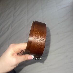($3 When Bundled) Brown Floral Boho Belt